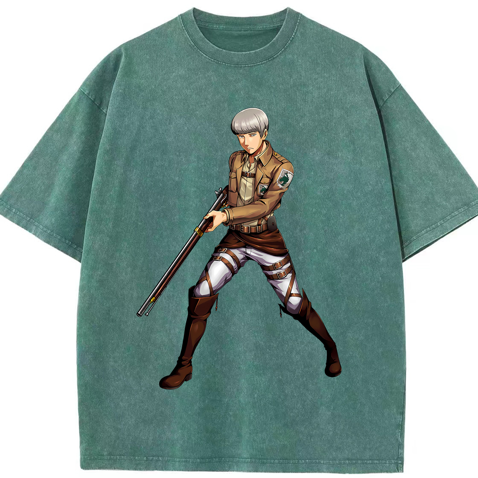 （画像用） 進撃の巨人 Attack on Titan 綿100% ヴィンテージ風 半袖Tシャツ（フロントプリント）